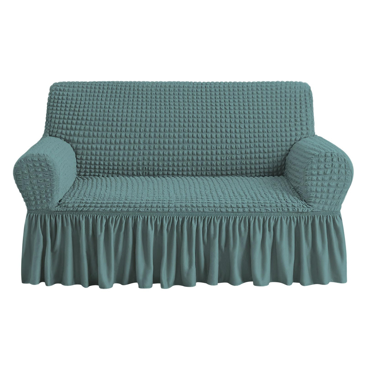 NICEEC Sofa Cover Wine Red Couch Cover Stretch Sofa Slipcovers with Skirt