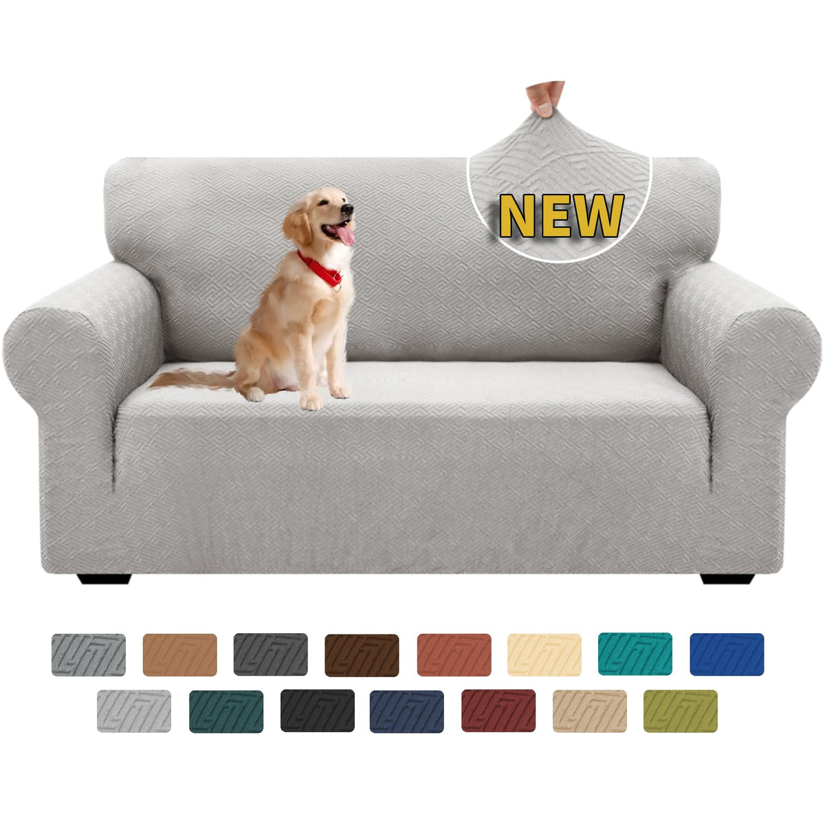 XINEAGE Stretch Jacquard Sofa Cover, Non Slip Sofa Slipcover for Dog