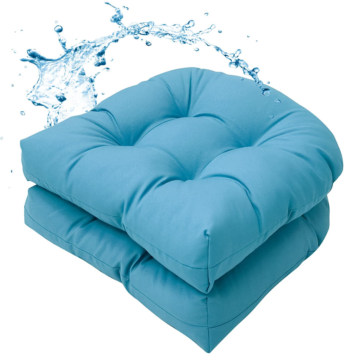 MTMR 2Pcs Outdoor Chair Cushions, Patio Furniture Seat Pads, Waterproof