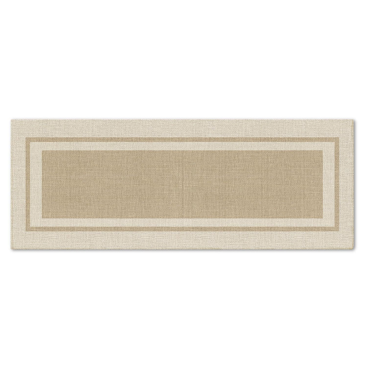 Artoid Mode Beige Absorbent Rectangle Non-Skid Doormat, Home Mats Non Slip Washable Natural Rubber Back Door Mat Floor Mat for 17x29 Inch
