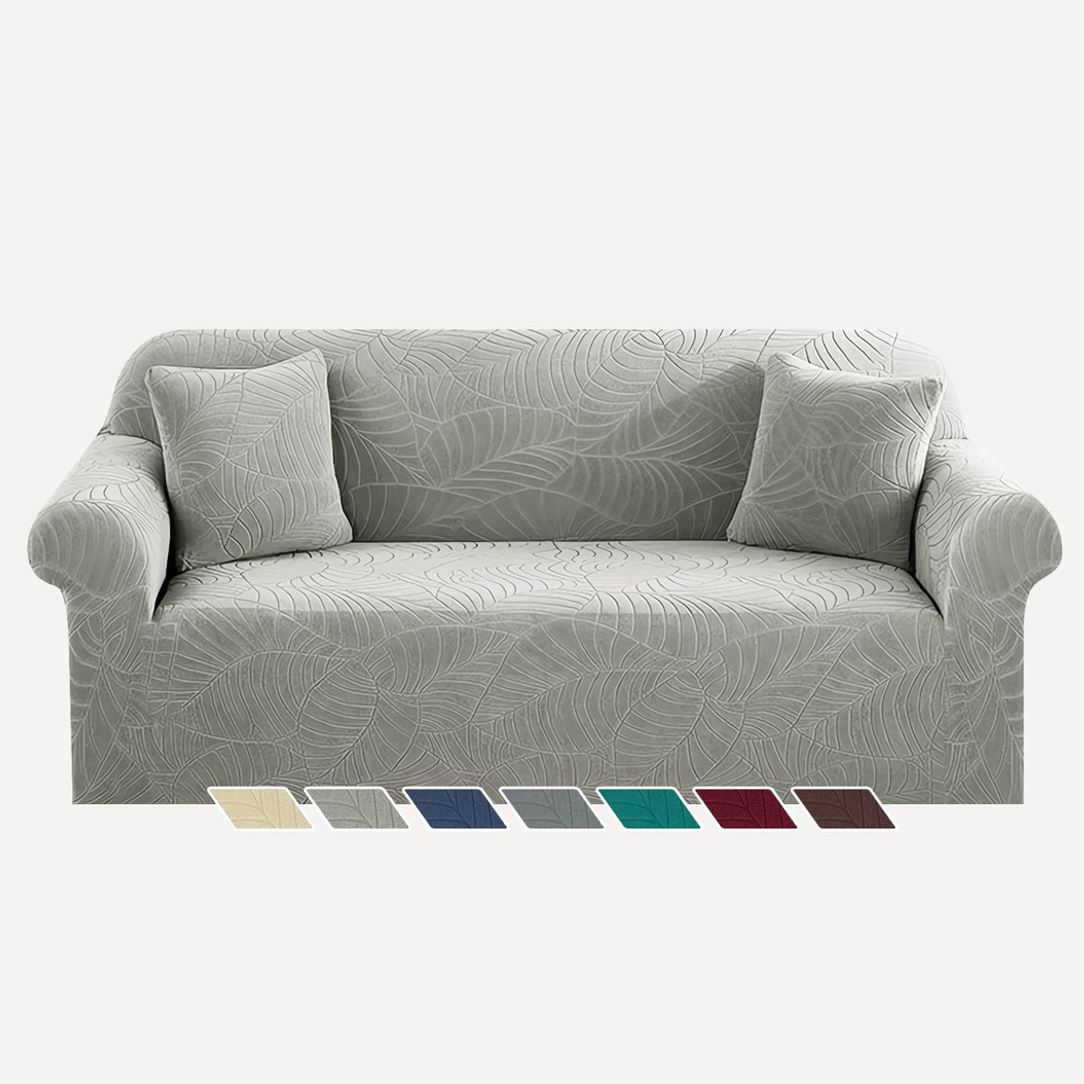 YEMYHOM Couch Cover Latest Jacquard Design High Stretch Sofa Covers for 3 Cushion Couch, Pet Dog Cat Proof Slipcover Non Slip Magic Elastic Furniture Protector (Sofa, Light Gray)