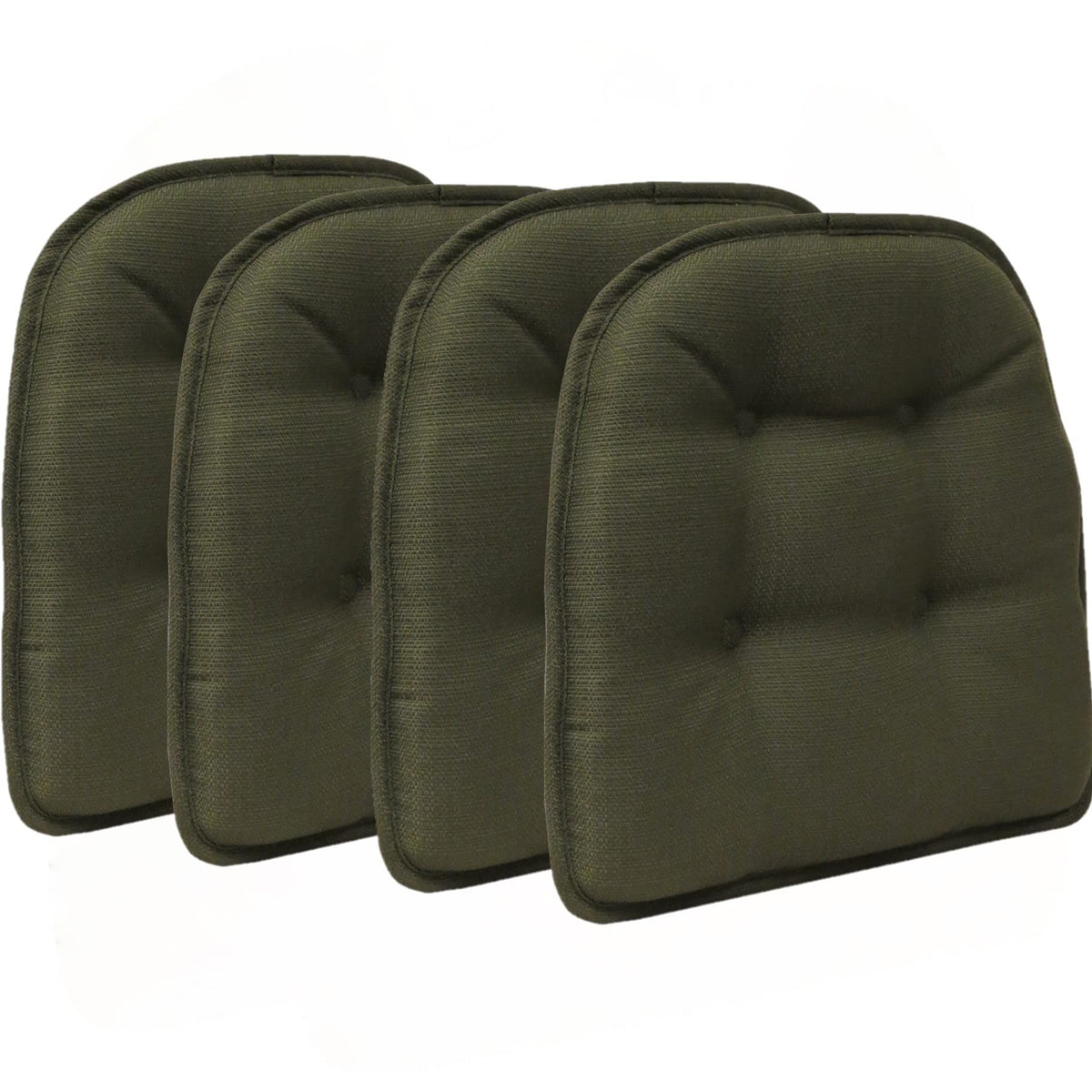 Non-Slip Chair Cushions, Assembled in USA, U-Shaped Skid-Proof Seat Pads for Dining Room, Kitchen, Office, 15"x16"