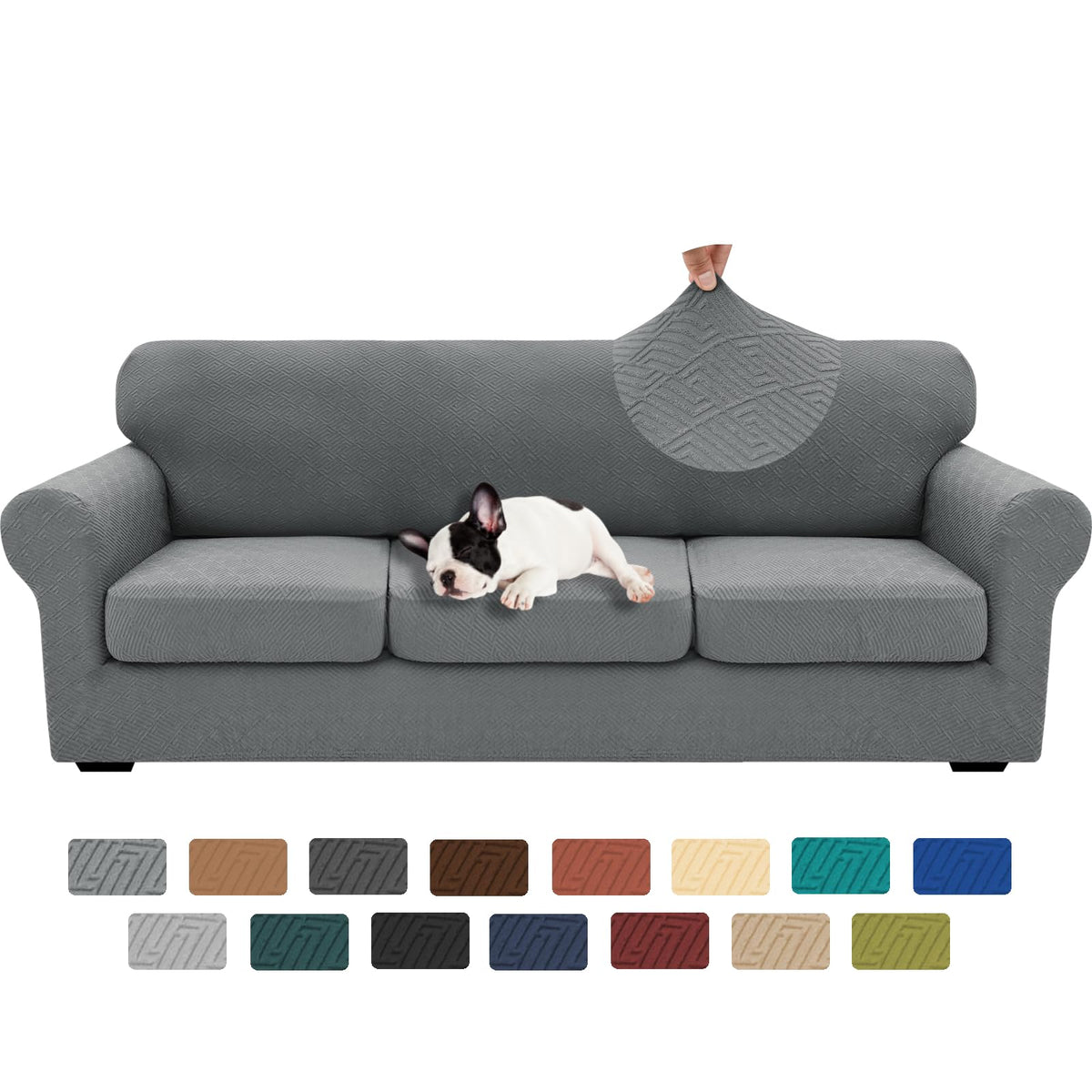 XINEAGE 4-Piece Stretch Sofa Cover, Washable Couch Covers for Dog