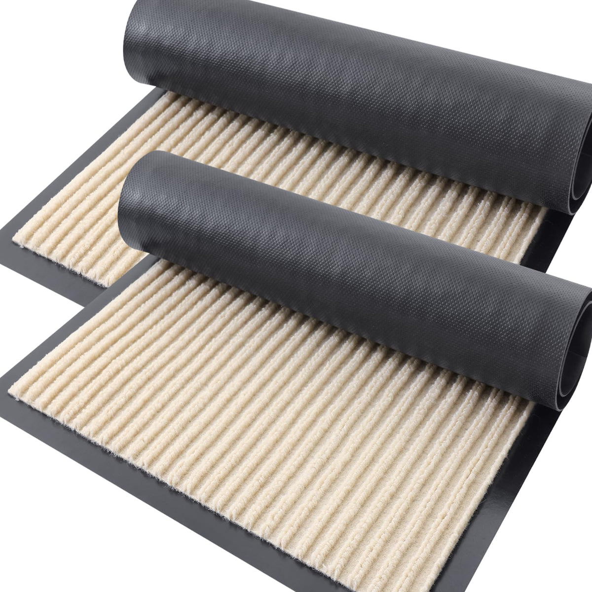 OLANLY 2-Pack Front Door Mats 29.5x17, Waterproof Heavy-Duty Doormats