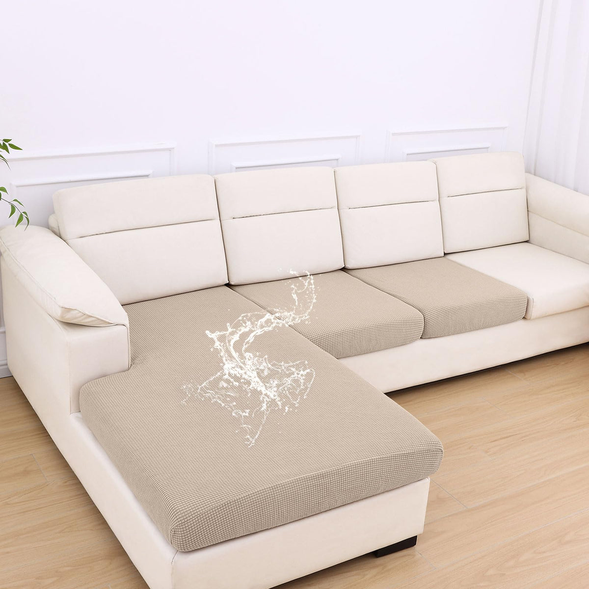 hyha Waterproof Couch Cushion Covers for Pets, Non Slip Sofa Seat Cover