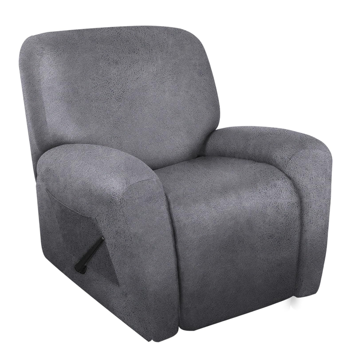 ANARACHON Leather Look Recliner Couch Cover 8-Piece Recliner Sofa Slipcovers 3 Seater for Reclining Couches Furniture Protector Spandex Fabric Washable (Recliner Sofa, Brown)