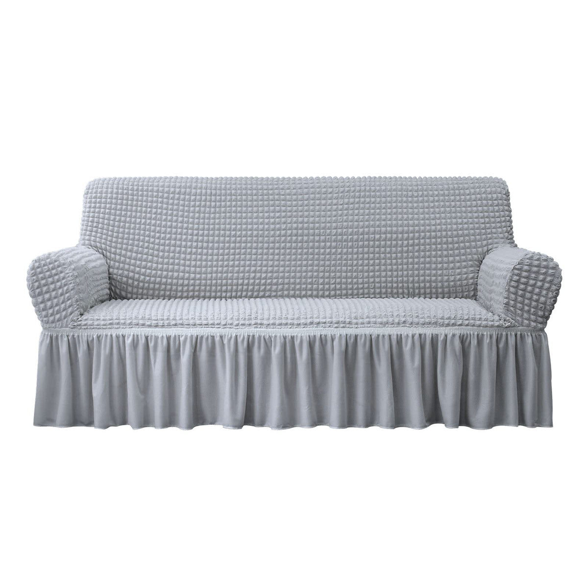 NICEEC Sofa Cover Wine Red Couch Cover Stretch Sofa Slipcovers with Skirt