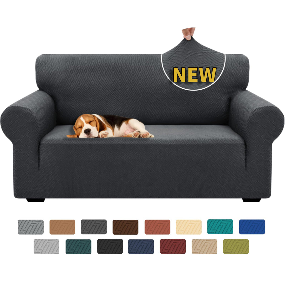 XINEAGE Stretch Jacquard Sofa Cover, Non Slip Sofa Slipcover for Dog