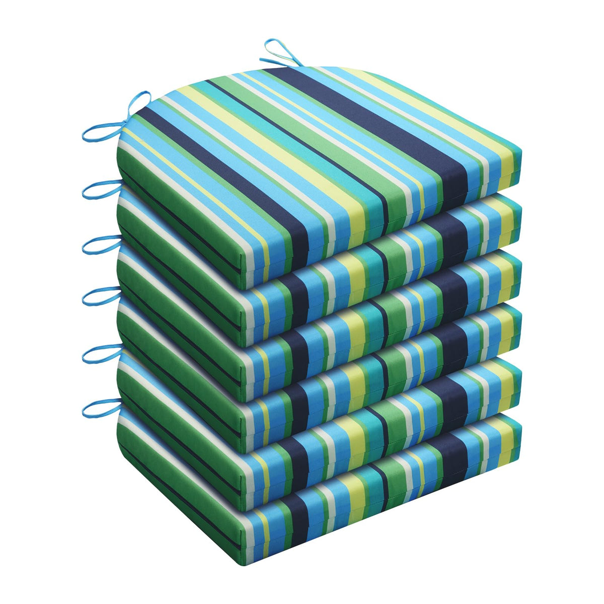 Wellsin Outdoor Chair Cushions for Patio Furniture - Outdoor Cushions for Chairs - Water Resistant Patio Chair Cushions Set of 4, 18.5"X16"X3", Flower