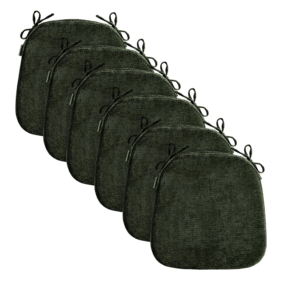 Chair Cushions for Dining Chairs, Washable Chair Pads, Brown, 4 Pack