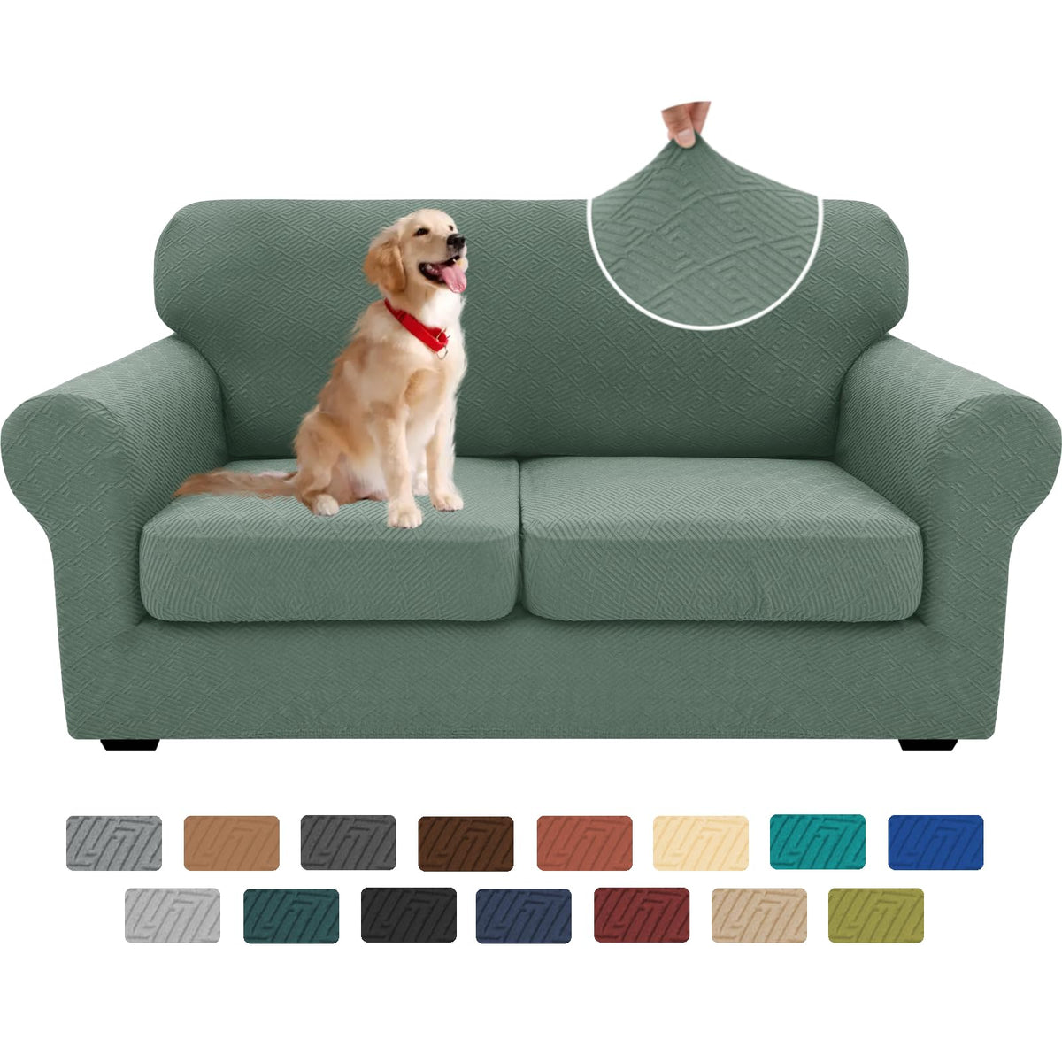 XINEAGE 4-Piece Stretch Sofa Cover, Washable Couch Covers for Dog