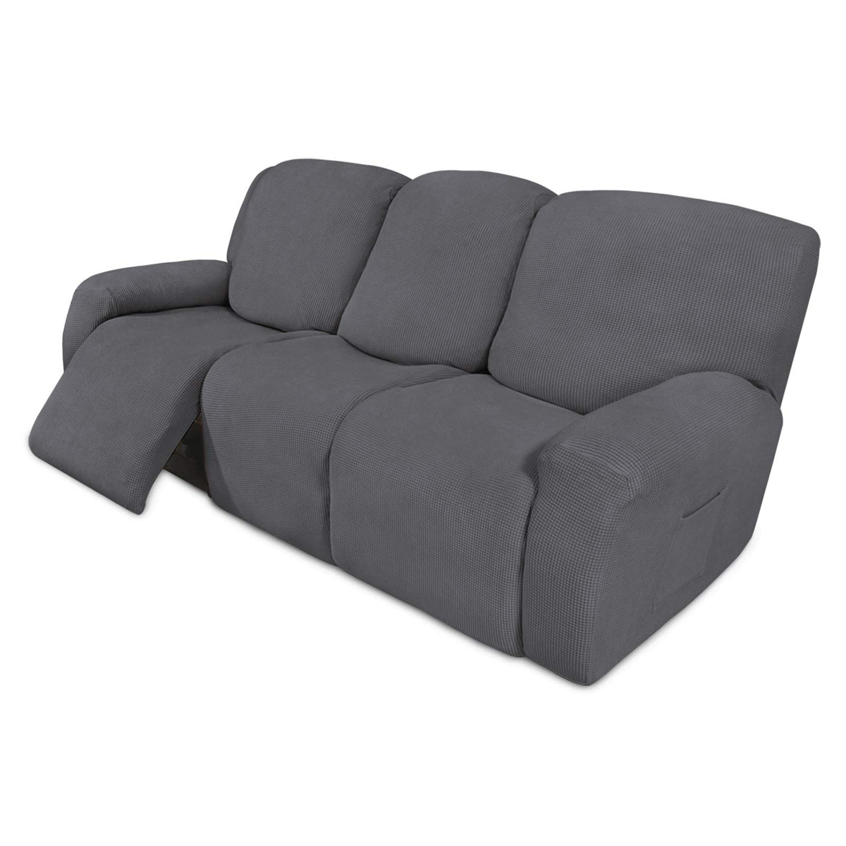 Easy-Going Stretch Recliner Chair Sofa Slipcover Washable Dark Gray