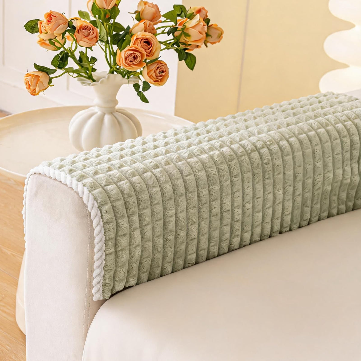 Soft Velvet Couch Arm Covers Washable(1PC, 27.6"x27.6")