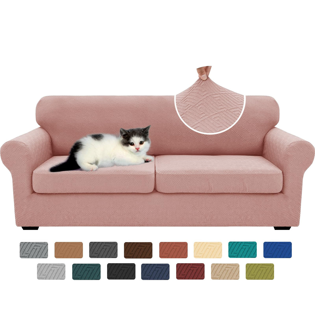XINEAGE 4-Piece Stretch Sofa Cover, Washable Couch Covers for Dog
