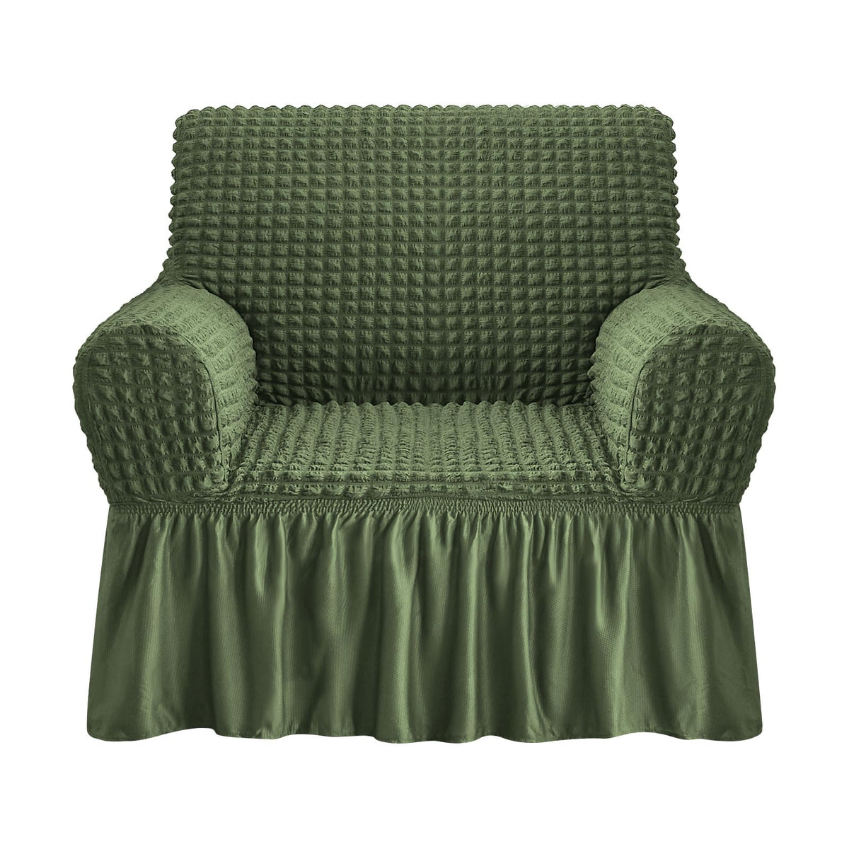 NICEEC Sofa Cover Wine Red Couch Cover Stretch Sofa Slipcovers with Skirt