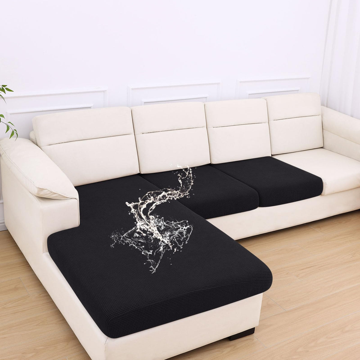 hyha Waterproof Couch Cushion Covers for Pets, Non Slip Sofa Seat Cover