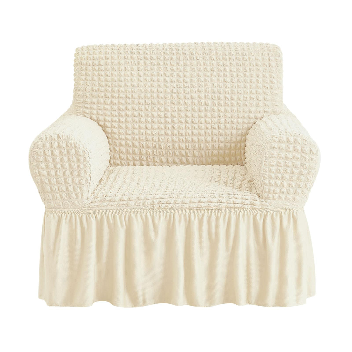 NICEEC Sofa Cover Wine Red Couch Cover Stretch Sofa Slipcovers with Skirt