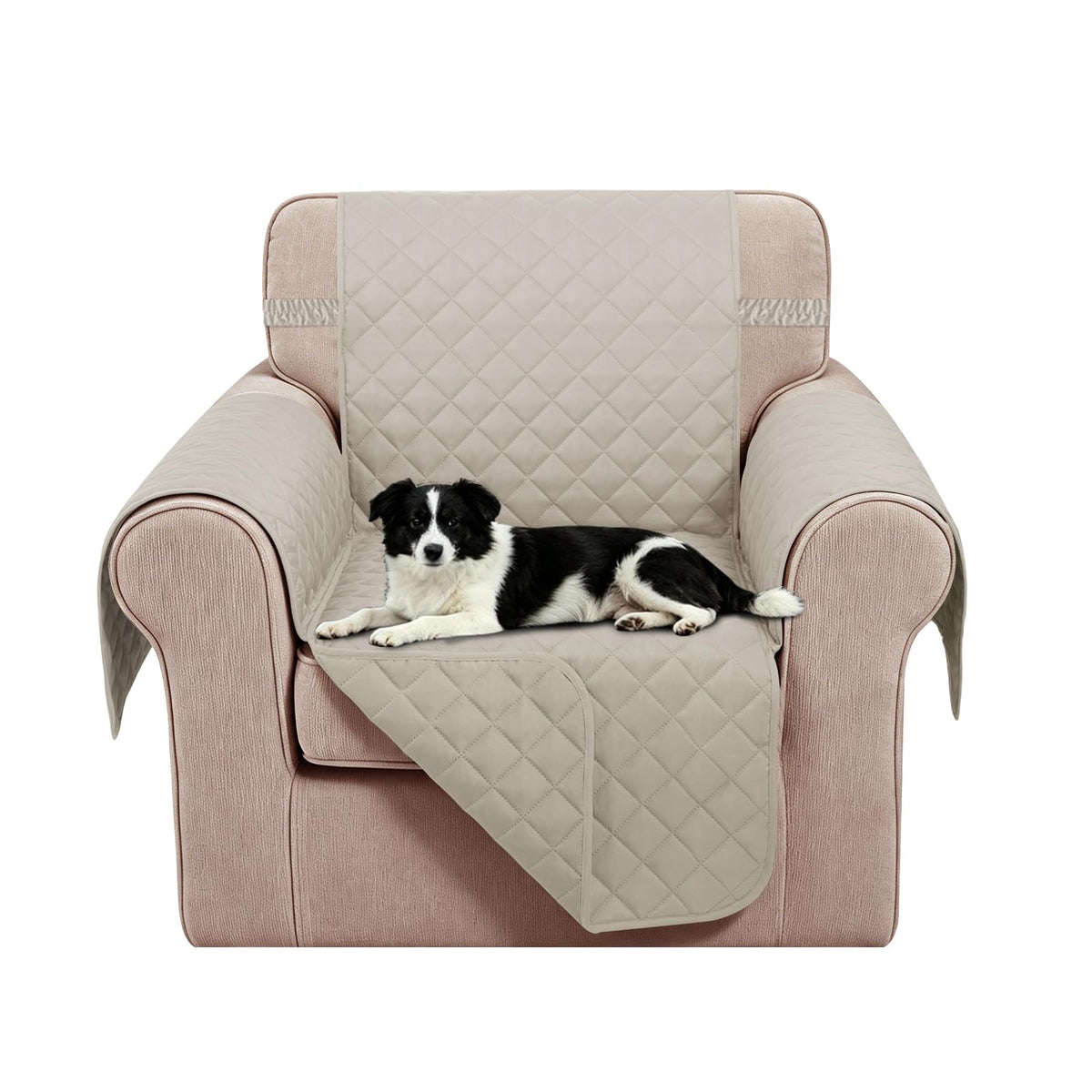 Reversible Sofa Cover for 3 Cushion, Chocolate/Beige