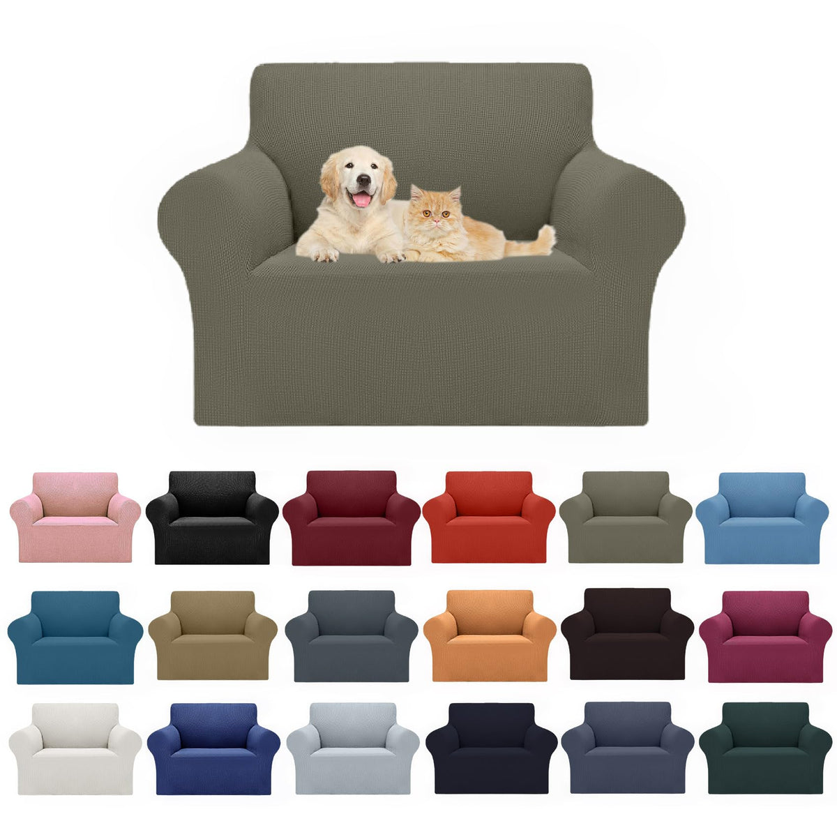 Cupuamon 2026 New Stretch Sofa Slipcovers Couch Cover for 3 Cushion Furniture Protector Sofa Covers with Elastic Bottom Jacquard Fabric Small Checks for Pets, Kids -Sofa, Black