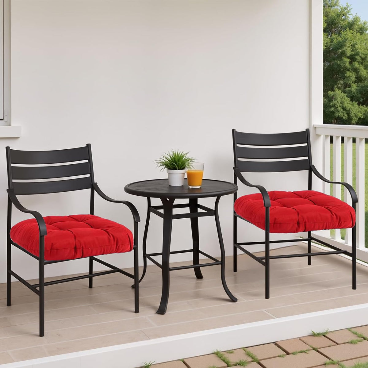 MTMR 2Pcs Outdoor Chair Cushions, Patio Furniture Seat Pads, Waterproof