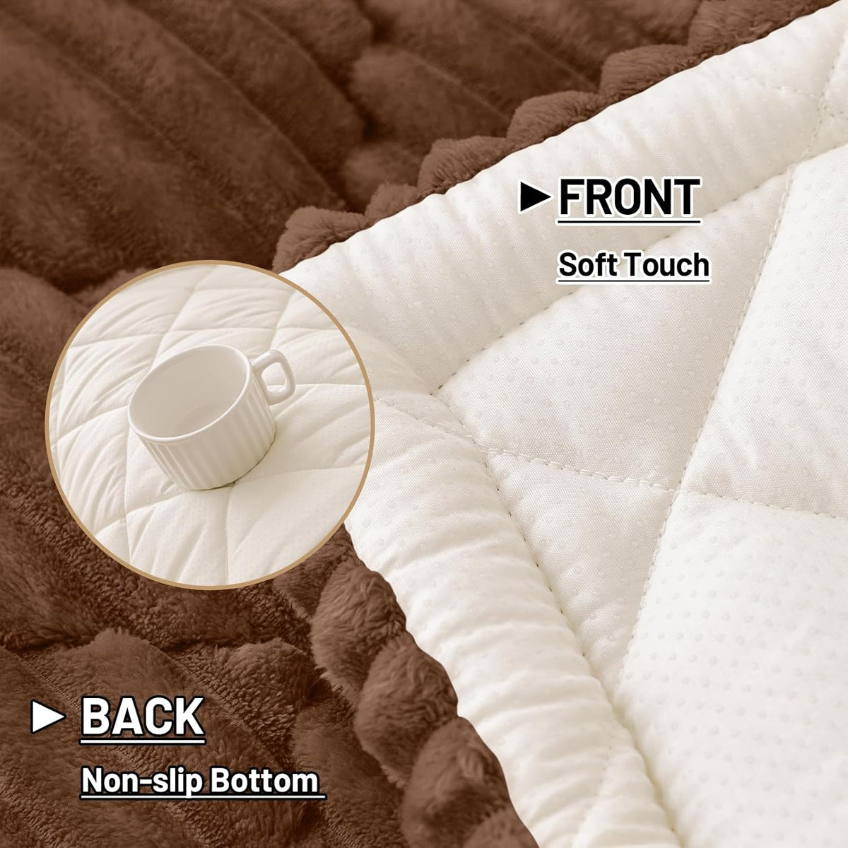 Smiry Couch Cover for Dogs Washable, Non Slip Fuzzy Pet Sofa Protector