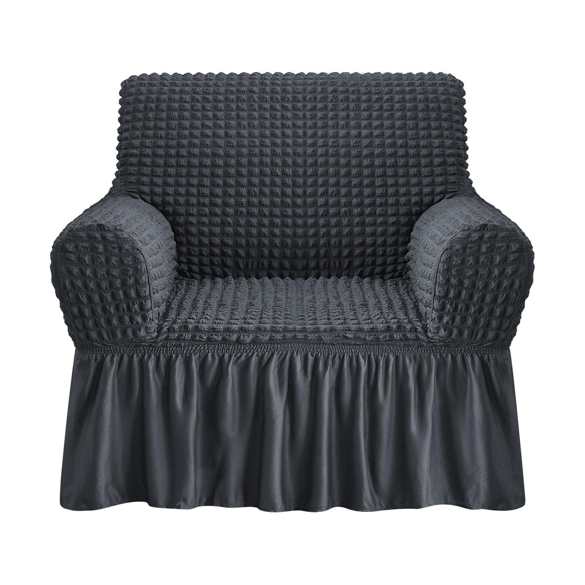 NICEEC Sofa Cover Wine Red Couch Cover Stretch Sofa Slipcovers with Skirt