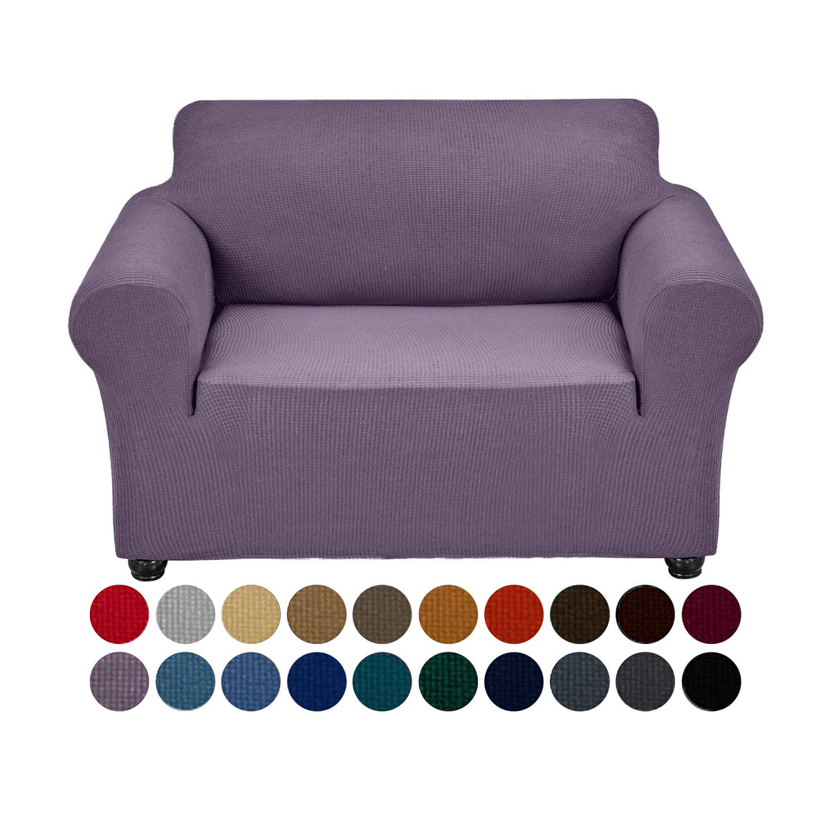 Joccun Stretch Couch Cover Slipcovers, 1-Piece Sofa Covers for 3 Cushion Couch Spandex Jacquard Washable Furniture Protector Cover for Living Room,Kids,Pets(Sofa,Black)