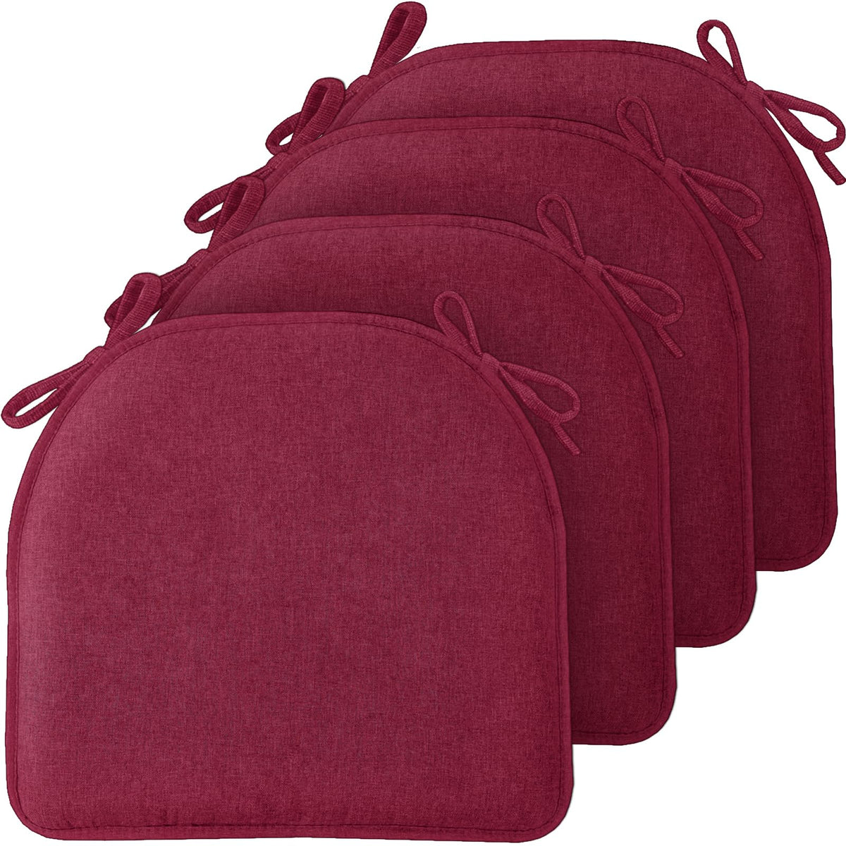 TushGuard Chair Cushions, 4 Pack Memory Foam Chair Pads, Grey