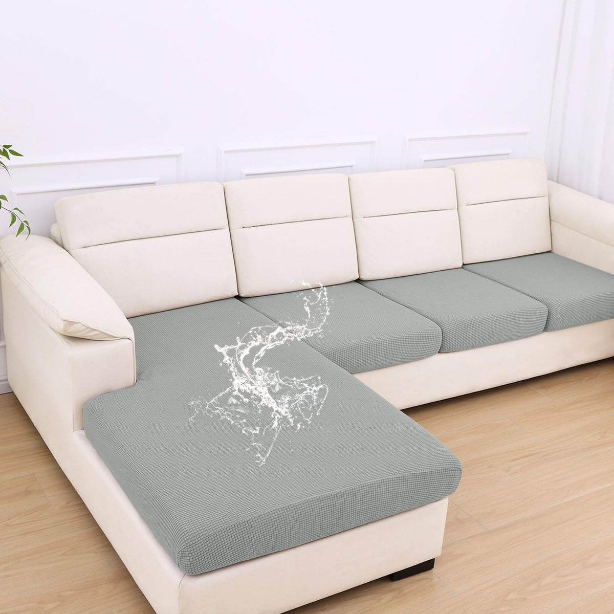hyha Waterproof Couch Cushion Covers for Pets, Non Slip Sofa Seat Cover