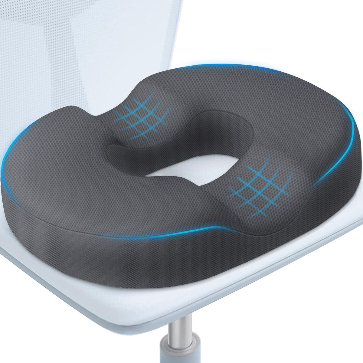 BlissTrends Donut Pillow Seat Cushion, Memory Foam Lifting Cushions(Black)