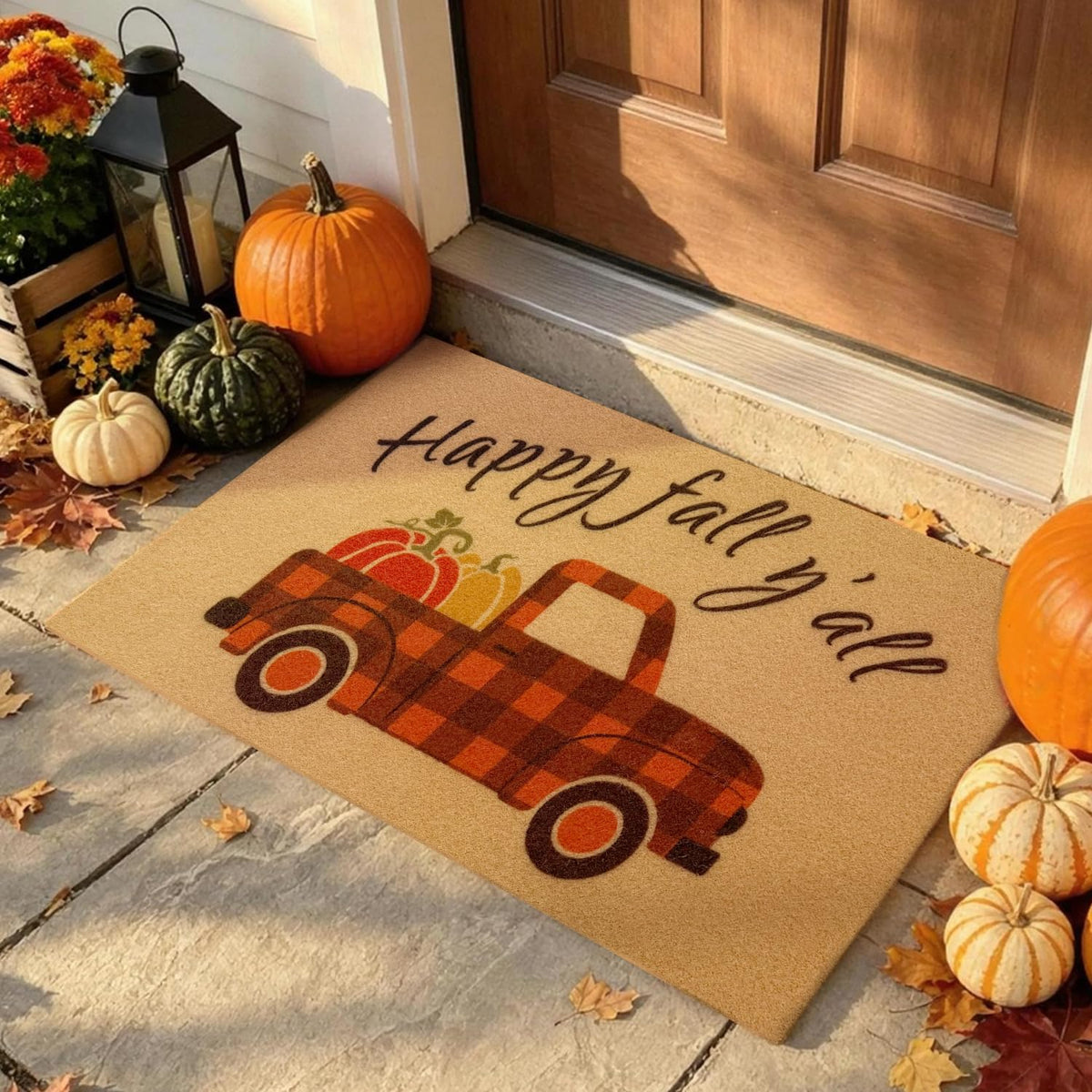 Halloween Door Mat, Non Slip Front Welcome Mat Outdoor Indoor 17x30