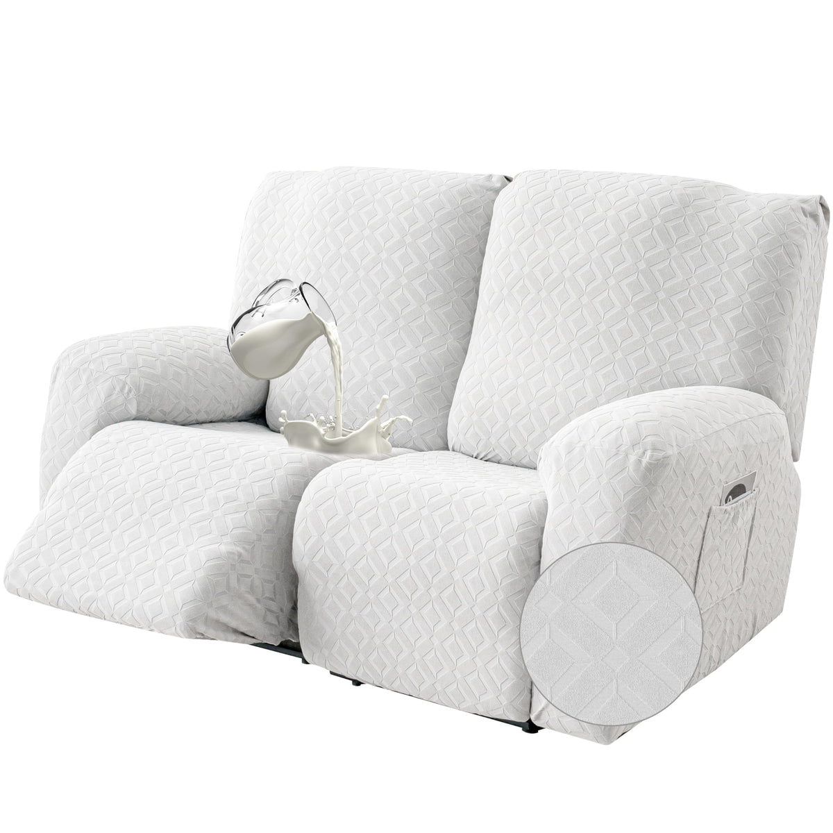 Gennia Waterproof Recliner Sofa Cover,3 Seat Couch Cover,Dark Gray