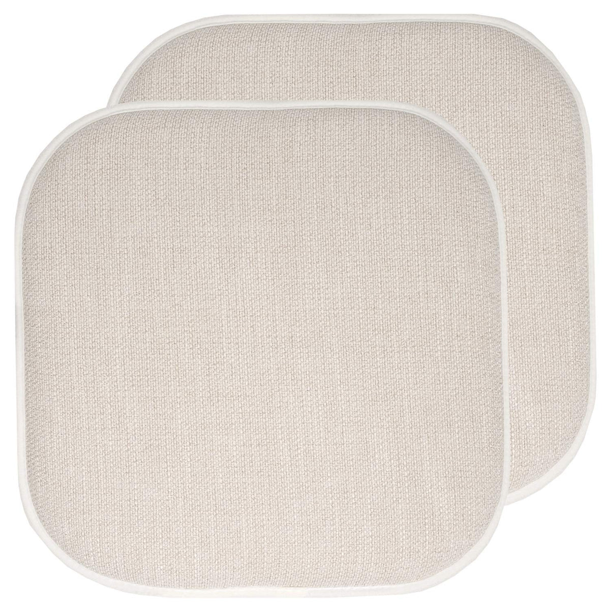 Sweet Home Collection Chair Cushion Memory Foam Pads Honeycomb Pattern Slip Non Skid Rubber Back Rounded Square 16" x 16" Seat Cover, 4 Pack, Alexis Chocolate
