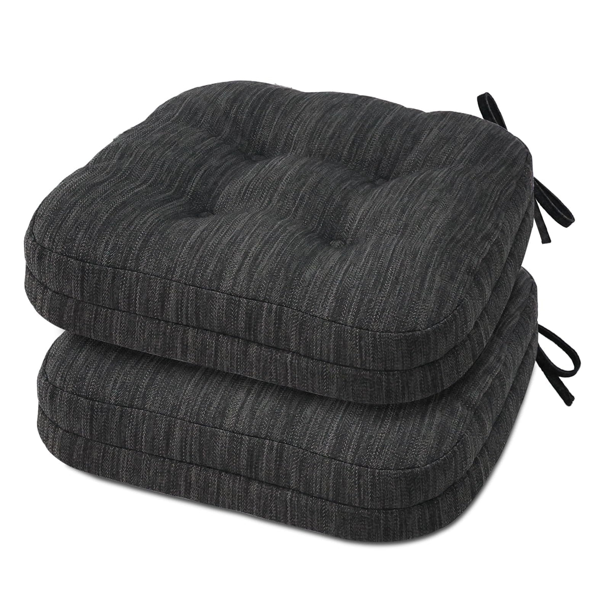 Shinnwa Dining Chair Cushions Set of 4, Dual-Layer Memory Foam Kitchen Chair Cushions, Patented Design Seat Pads with Ties, 16.5 x 16.5 x 3.5in, 4 Pack, Beige