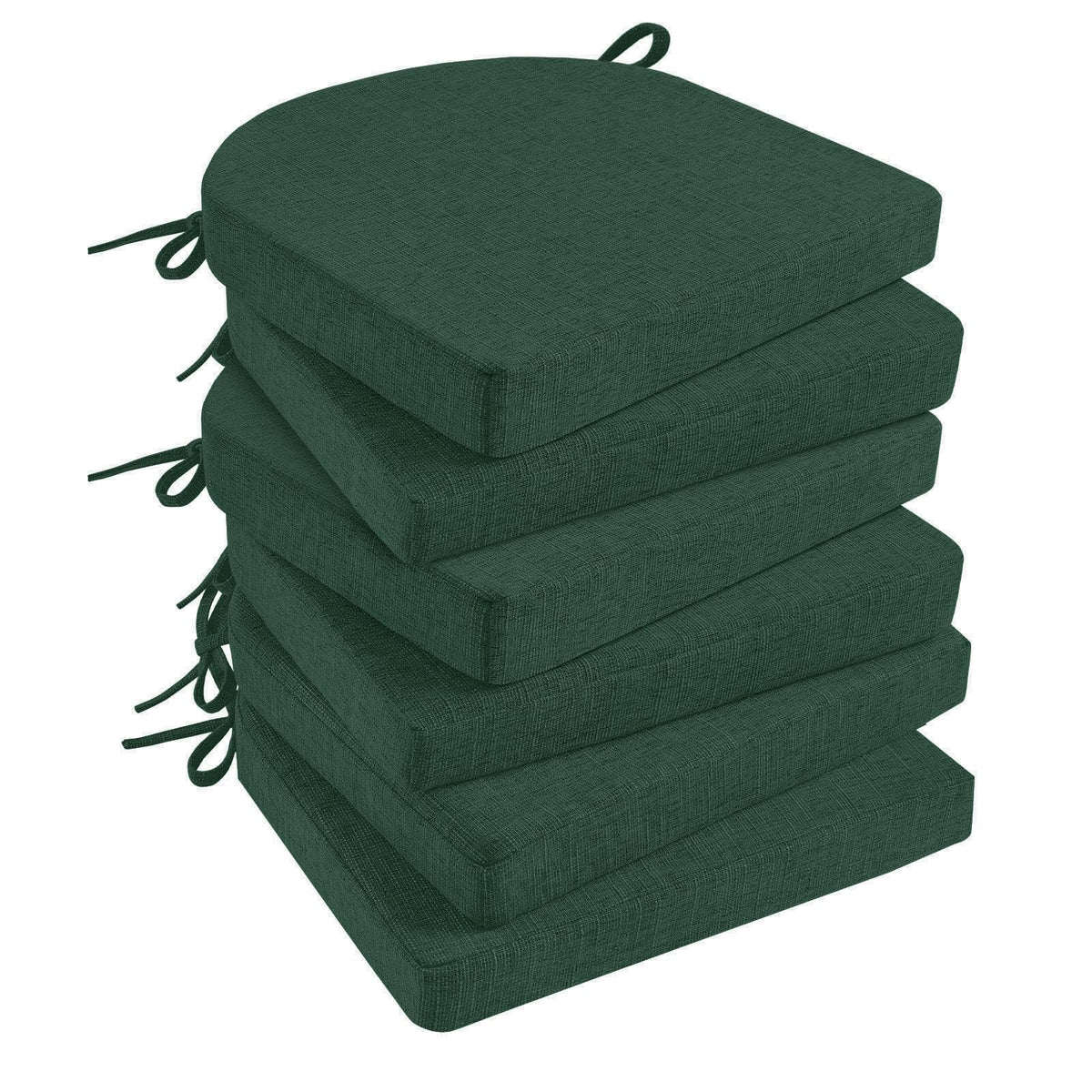 Basic Beyond Chair Cushions for Dining Chairs 4 Pack, Kitchen Chair Cushions with Ties and Non Slip Backing, 16 x 16 inches Chair Pads for Dining Chairs (Black)