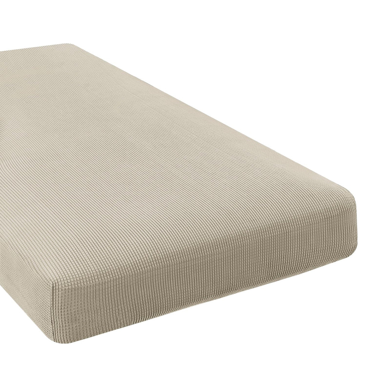 H.VERSAILTEX Super Stretch Individual Seat Cushion Covers Sofa Covers Couch Cushion Cover Slipcover Sets Thick Jacquard Textured Twill Fabric (3 Piece Sofa Cushion Covers, Grey)