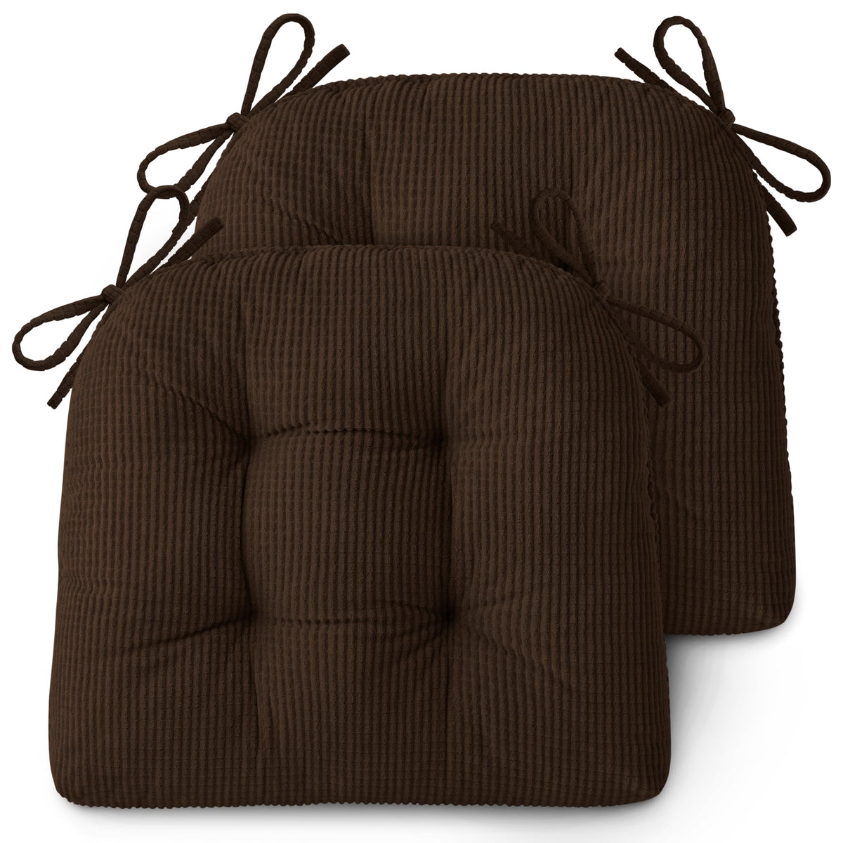 AddGrace Dining Chair Cushions Set of 4 Non-Slip 18"x16"x3" Grey