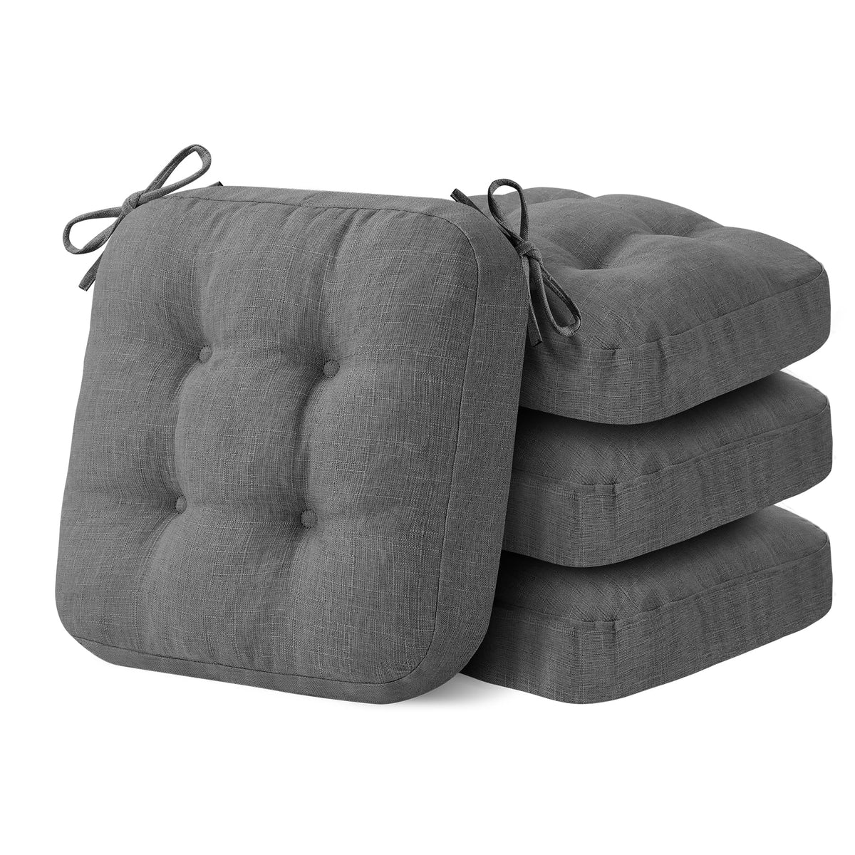 IASEAHK Memory Foam Dining Chair Cushions, Beige, 16.5"x16.5"x3.5"