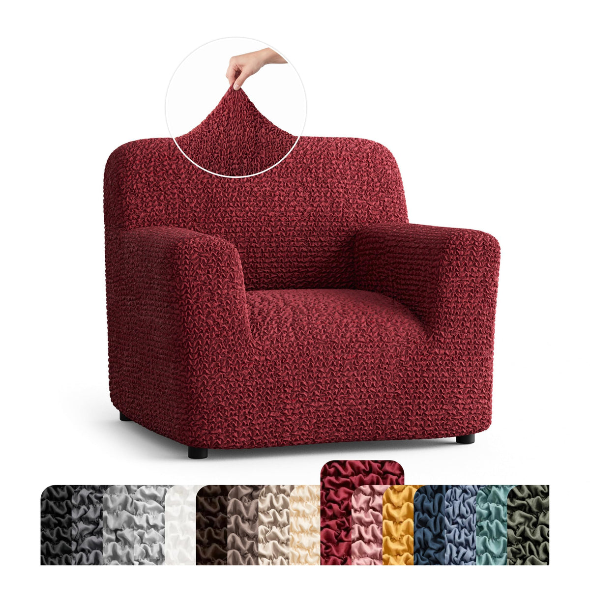 Premium Stretch Couch Covers for Sofa - Sofa Chair Cover Washable, Dogs & Pets Friendly - Elastic Polyester Loveseat Slipcovers - Non-Slip Love Seat Couch Covers - Soft Taupe (86"-120" Wide)