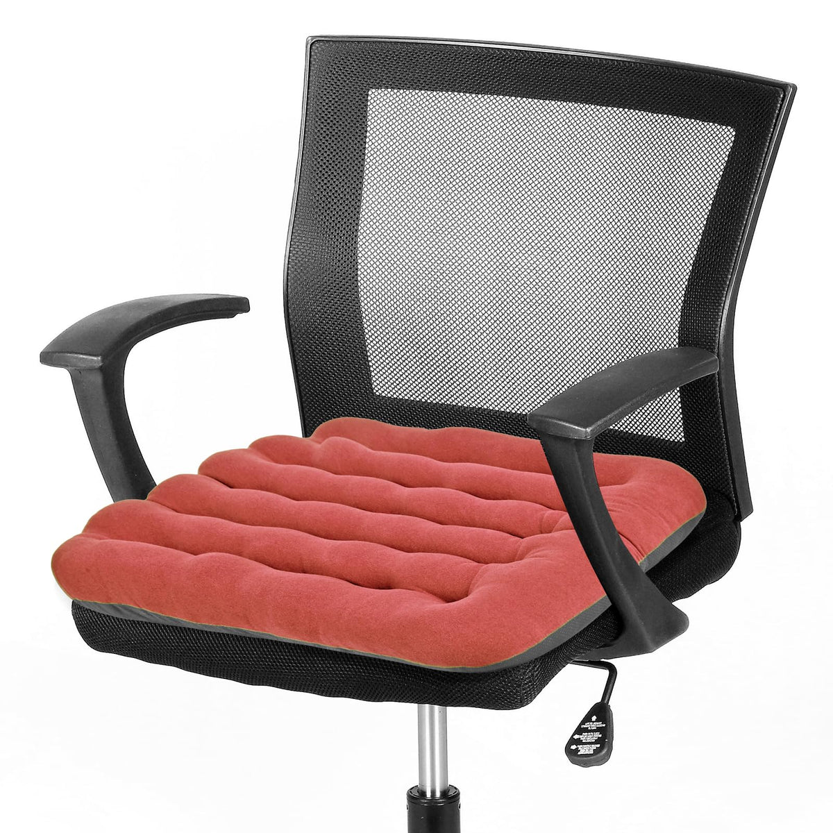 BUYUE Good Support Office Chair Cushion Padded, Soft Velvet Comfortable Non-Slip Seat Cushion for Computer Desk Kitchen Chair (1 Count, Black)