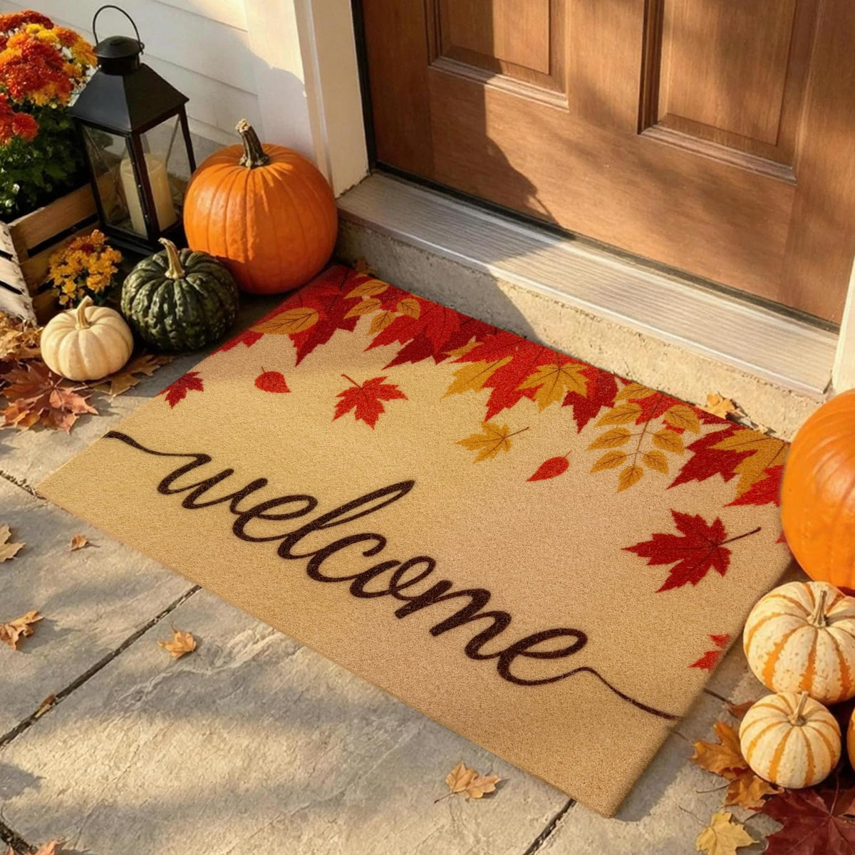 Halloween Door Mat, Non Slip Front Welcome Mat Outdoor Indoor 17x30