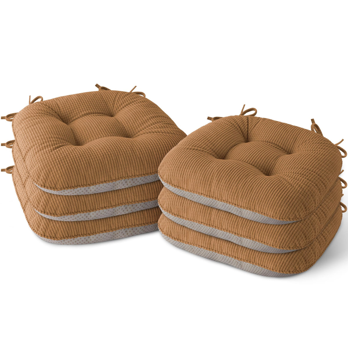 Indoor Dining Chair Cushions Set of 2, 17"X16"X3", Cream
