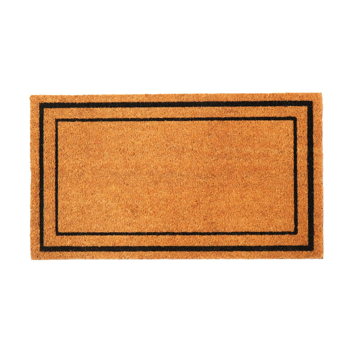 Coco Coir Door Mat Plain Welcome Mat with Stripes Beige 30x17