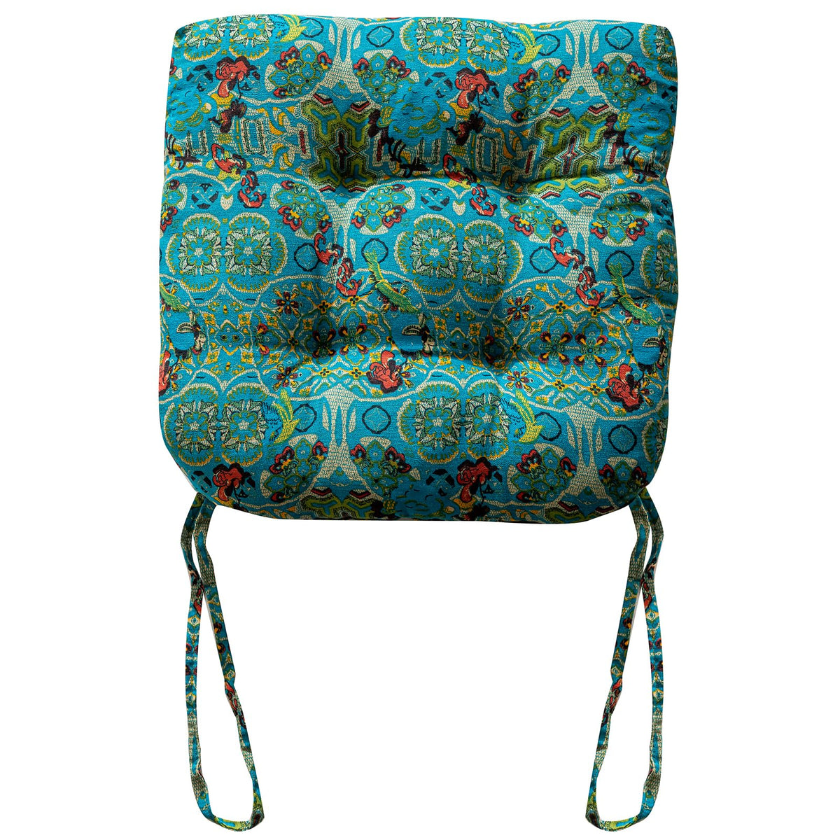 vctops Farmhouse Bird Print Chair Cushions with Ties U-Shaped Soft Comfortable Chair Pads Non Slip Seat Cushions for Indoor Dining Room and Kitchen Chairs (White,16"x16")