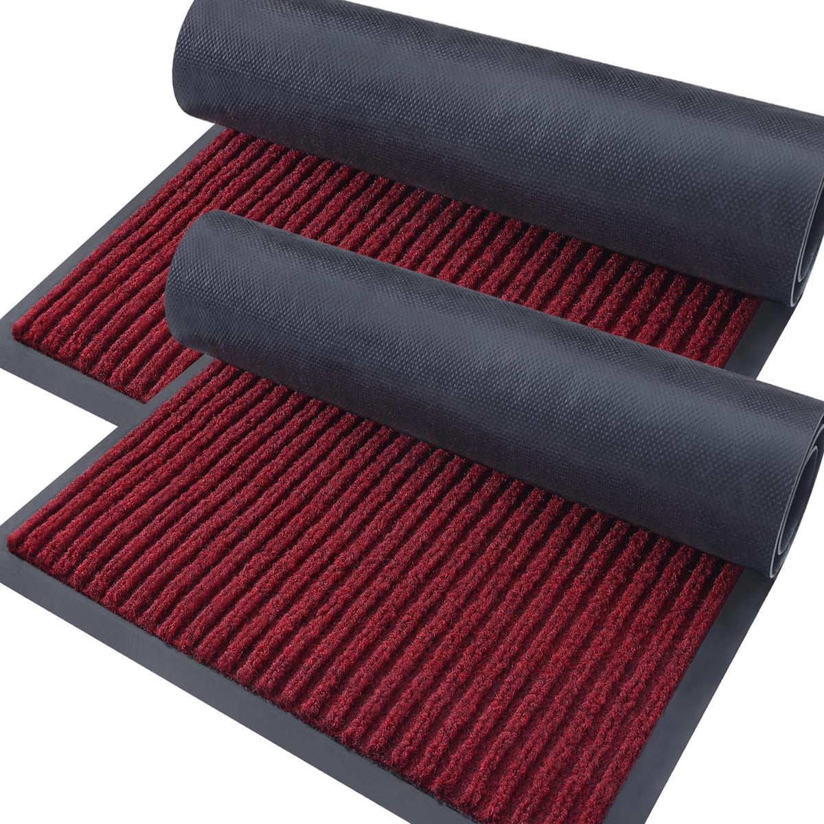 OLANLY 2-Pack Front Door Mats 29.5x17, Waterproof Heavy-Duty Doormats