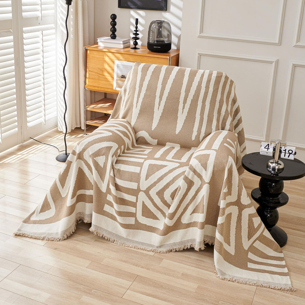 HANDONTIME Green Sofa Cover Vintage Couch Cover for Dogs 71" X118" Couch Cushion Covers with Tassel Herringbone Sofa Cover Boho Sofa Covers for 3 Cushion Couch Chenille Soft Loveseat Sofa Covers