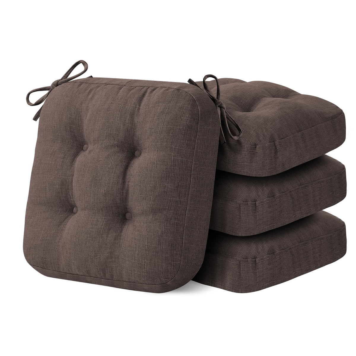 IASEAHK Memory Foam Dining Chair Cushions, Beige, 16.5"x16.5"x3.5"