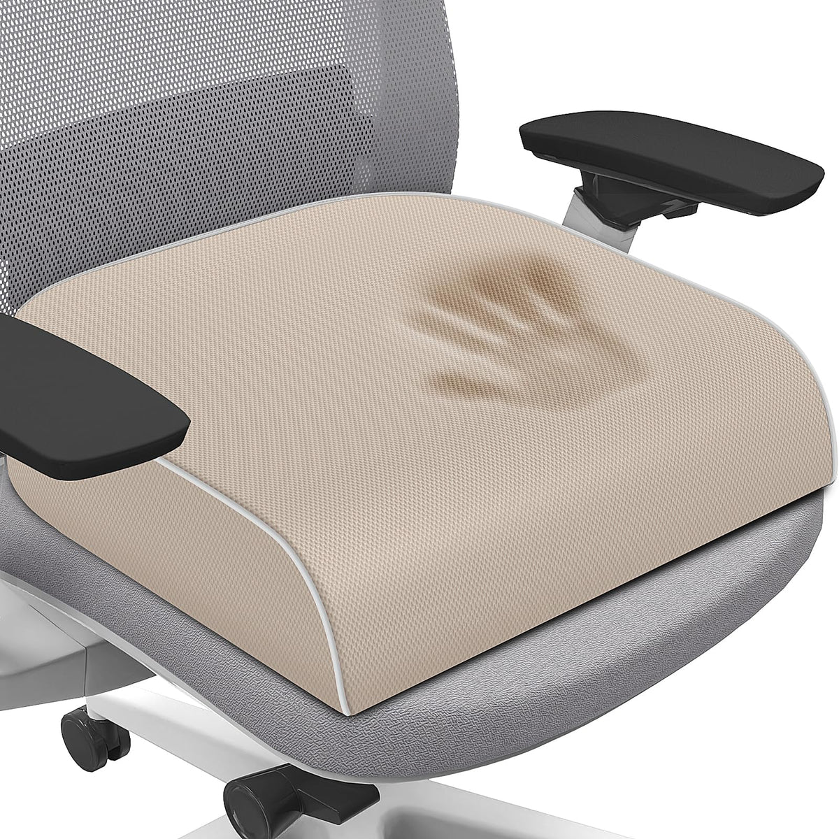 SweetSlubr Memory Foam Seat Cushion, Office Chair Cushion, 3-Inch, Large