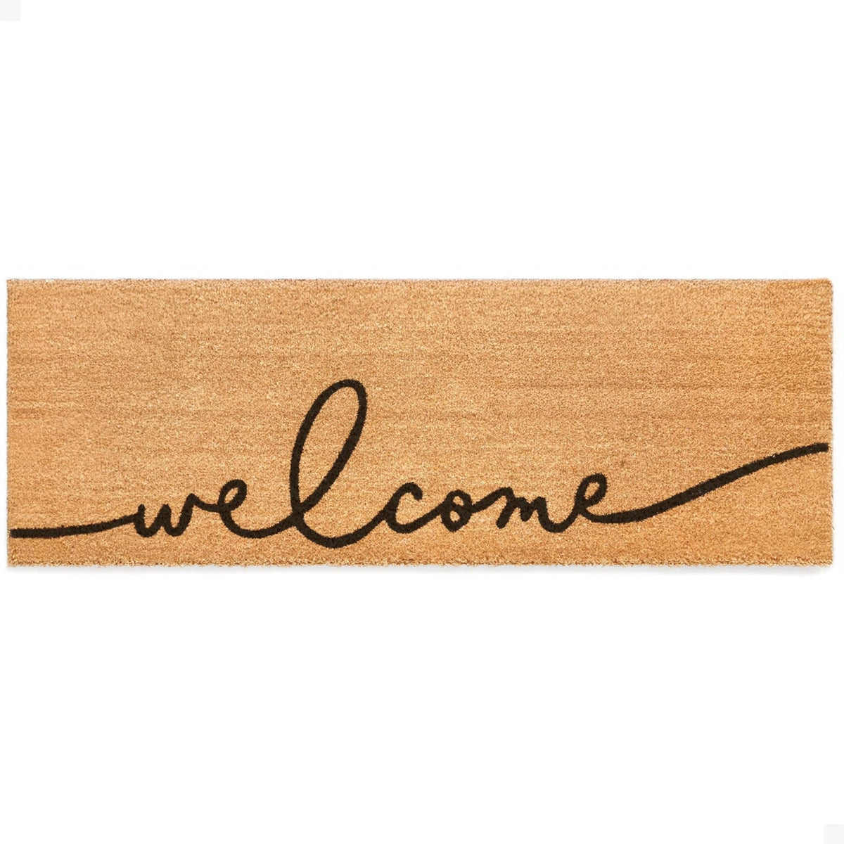 THEODORE MAGNUS Welcome Mat - Aesthetic Script, Non-Slip, Tufted - 17x30