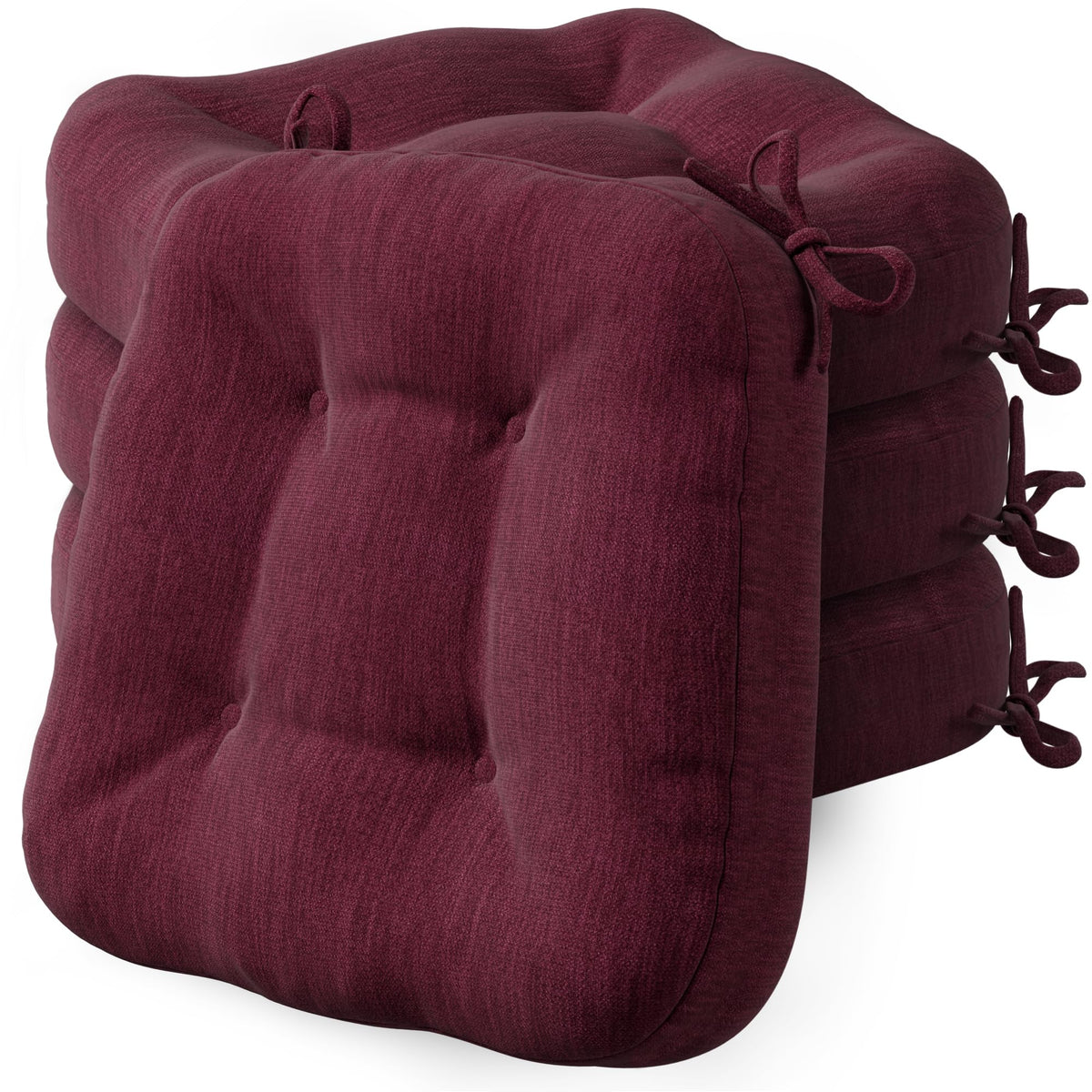 Codi Dining Chair Cushions 6 Pack, Thick Memory Foam Kitchen Seat Pads